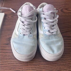 Kids Light Blue and White Sneakers